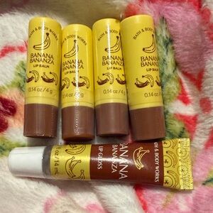 Bath & Body Works Banana Lip Gloss and Balm Collection